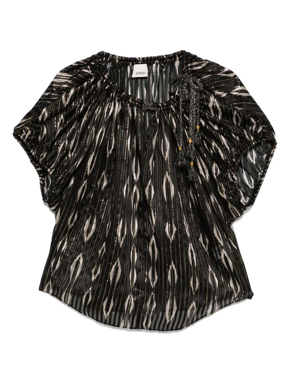 metallic-threading blouse - 1