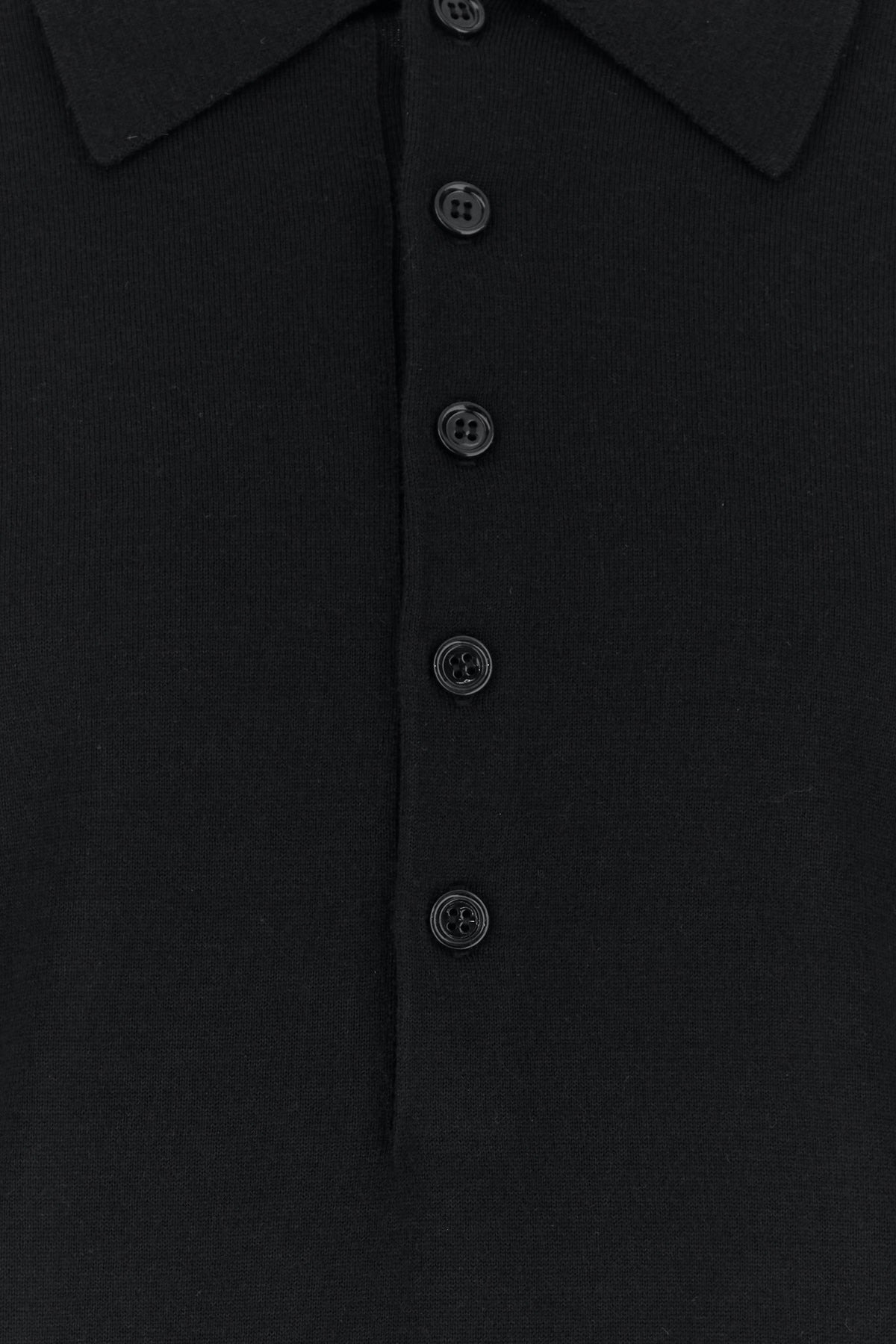 Black wool Muano polo shirt - 3