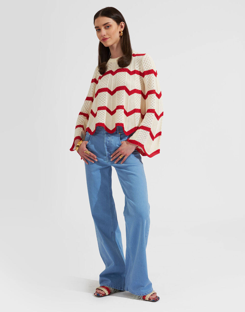 Chevron Crop Sweater - 6