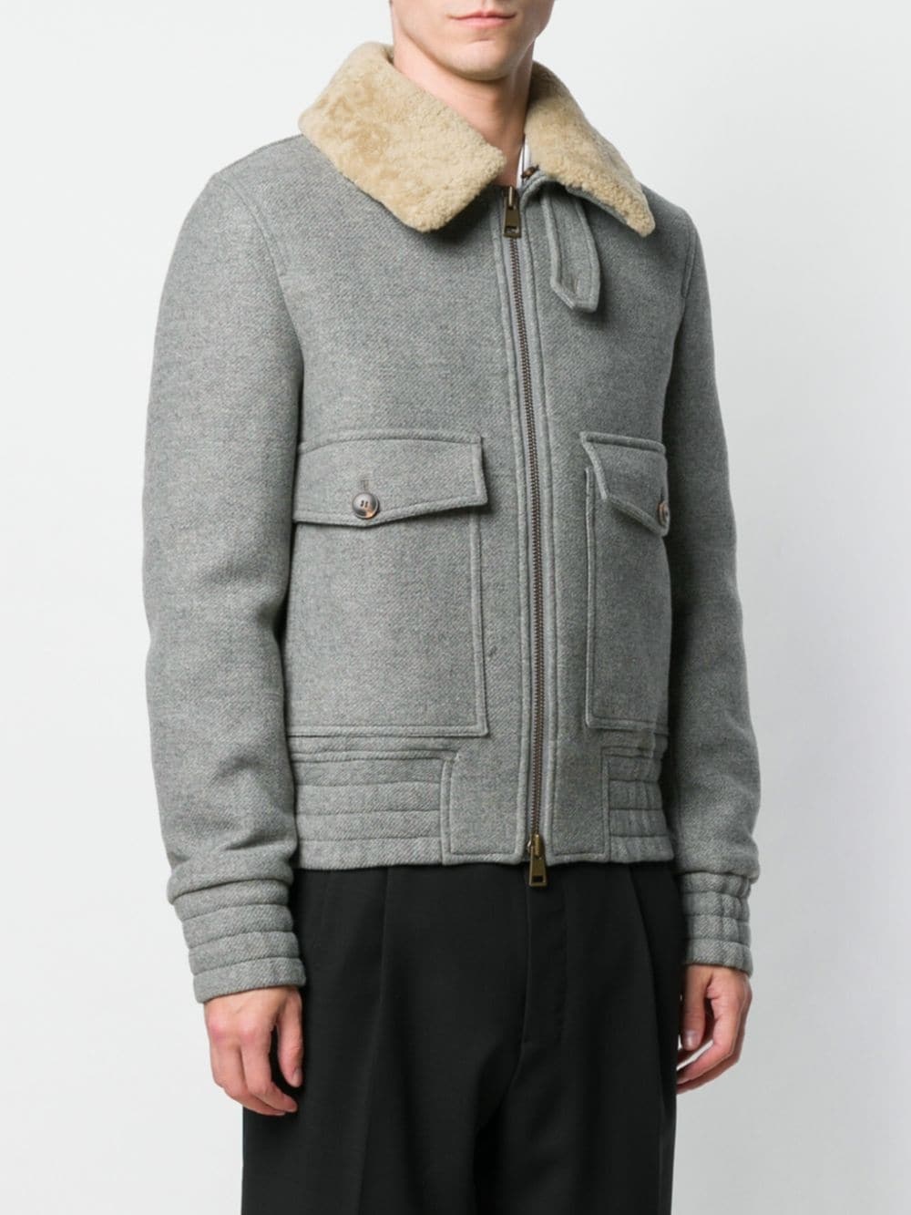 Shearling-trimmed Aviator Jacket - 3