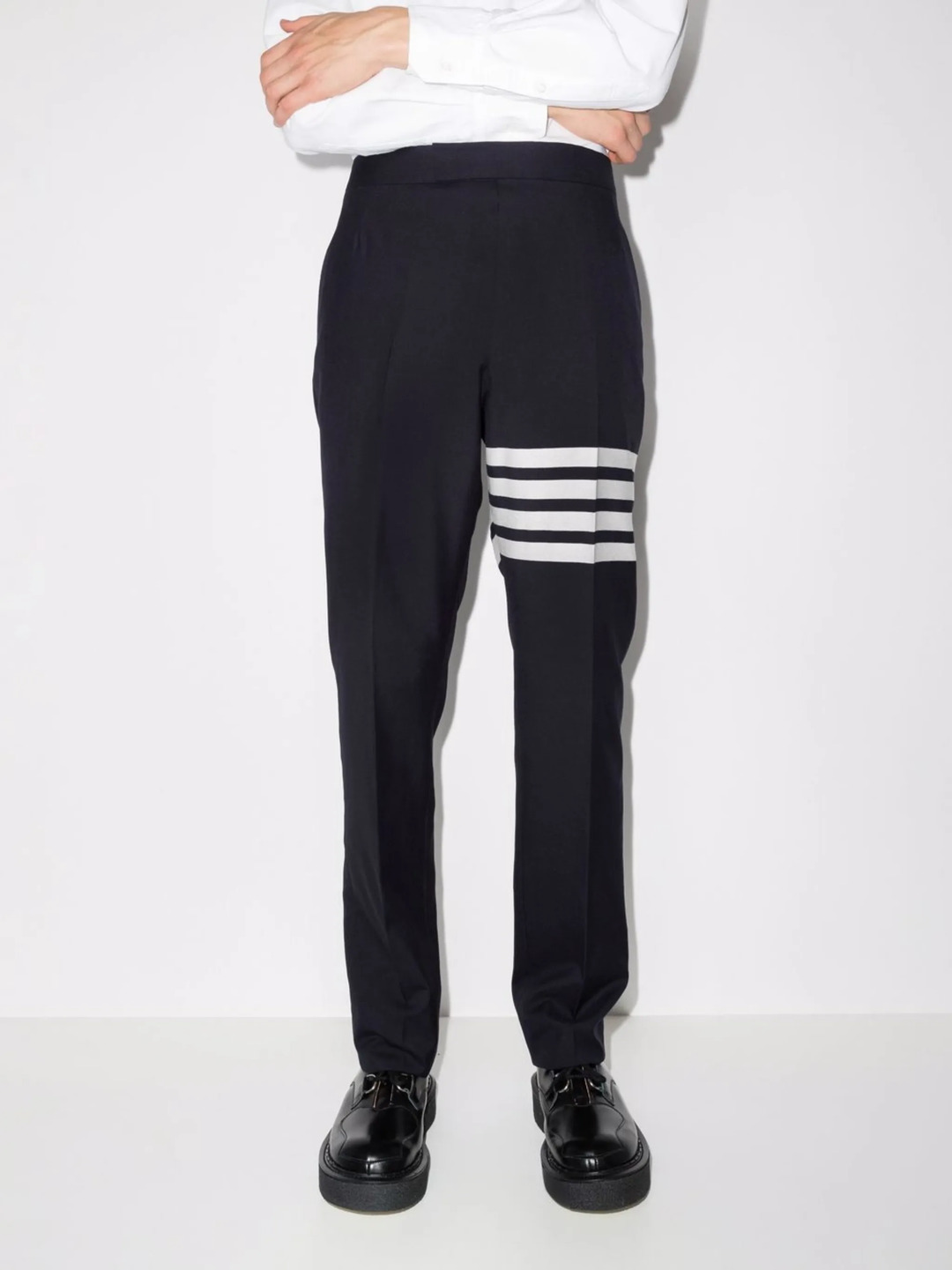 Plain Weave 4-Bar Trousers Men - 2