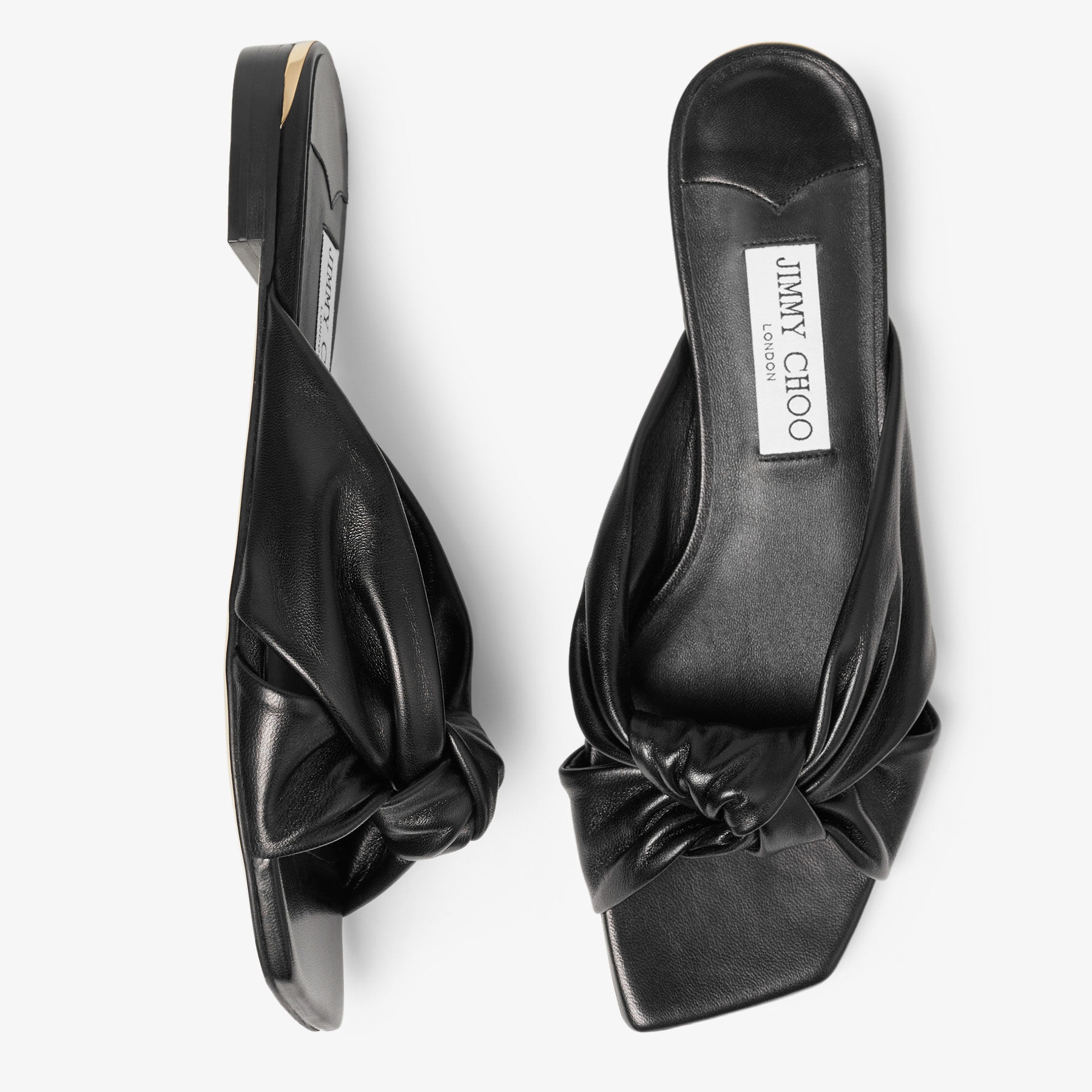 Avenue Flat
Black Nappa Leather Flat Sandals - 4