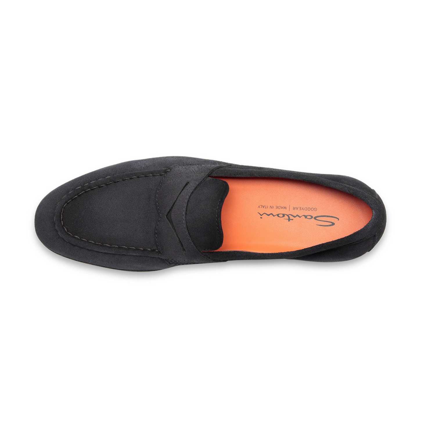 Men’s blue suede penny loafer - 5