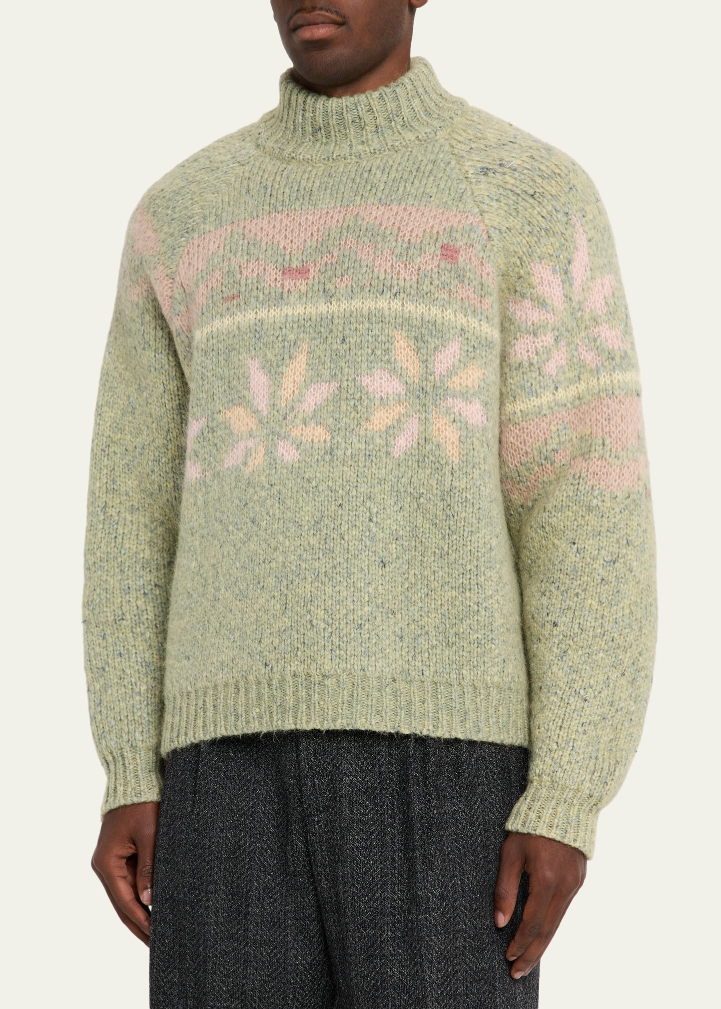 Men's Drunk Alpaca Wool Crewneck Sweater - 4
