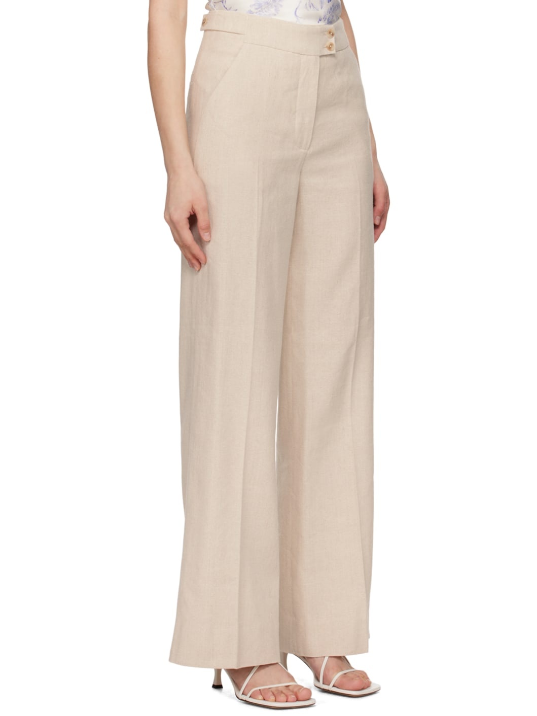 Beige Ella Trousers - 2