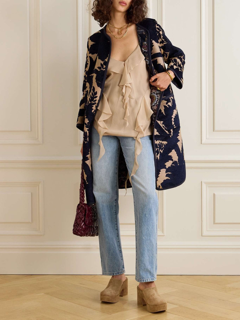 Etro Reversible jacquard coat outlook