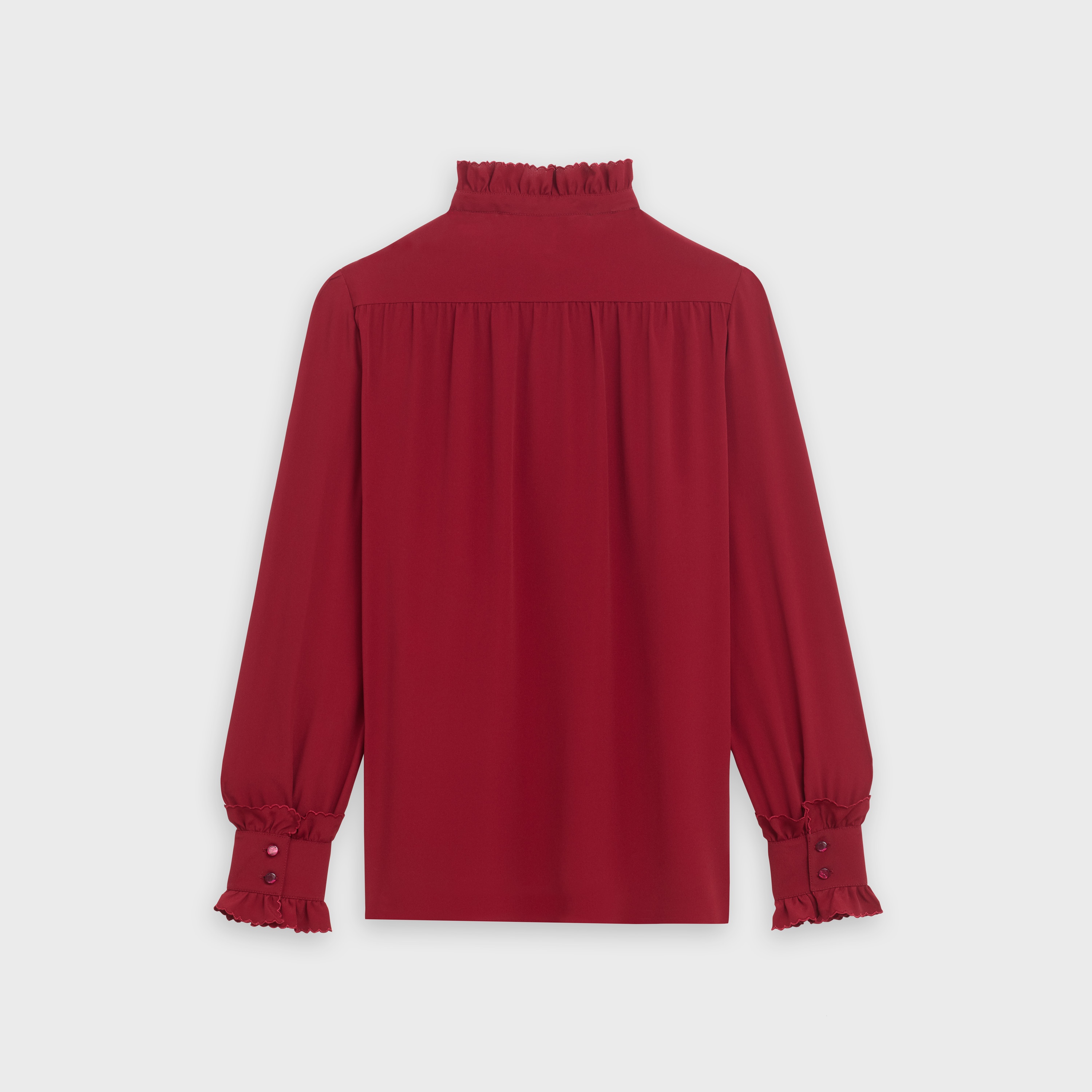 CELINE FRILLED BLOUSE IN SILK CREPE - 2