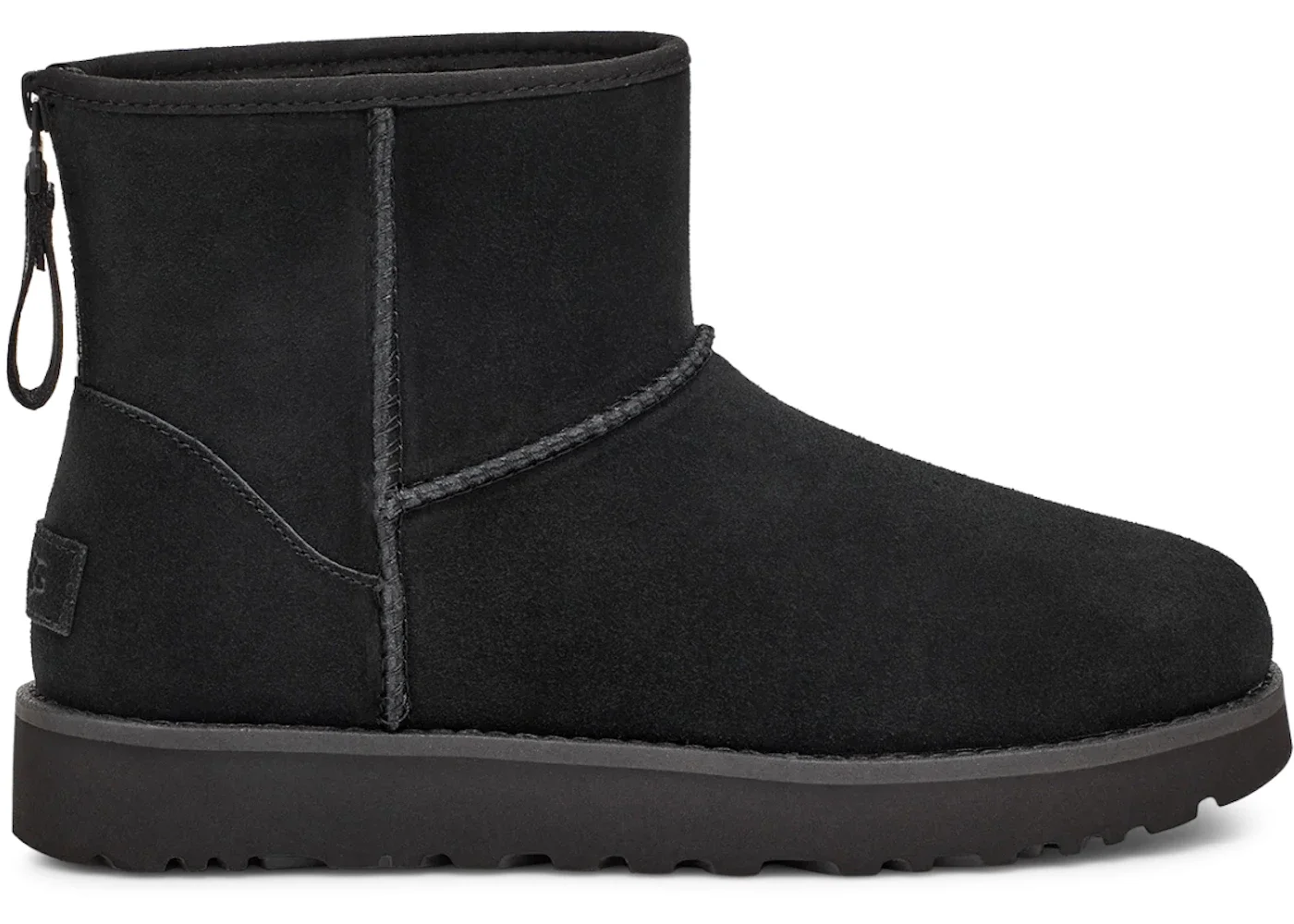 UGG Classic Mini Logo Zip Boot Black (Women's) - 1