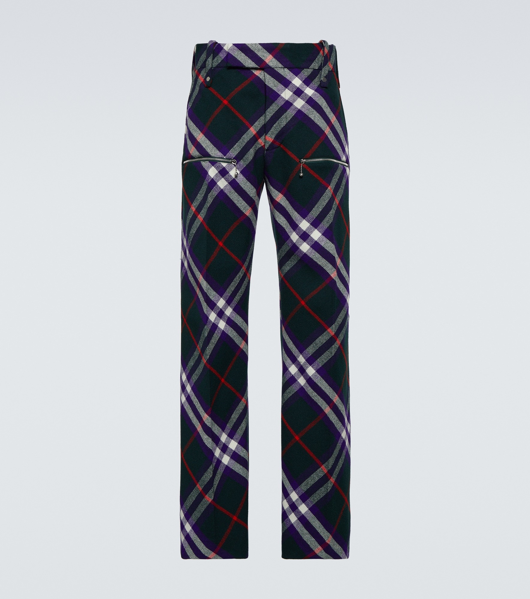 Burberry Check wool pants - 1