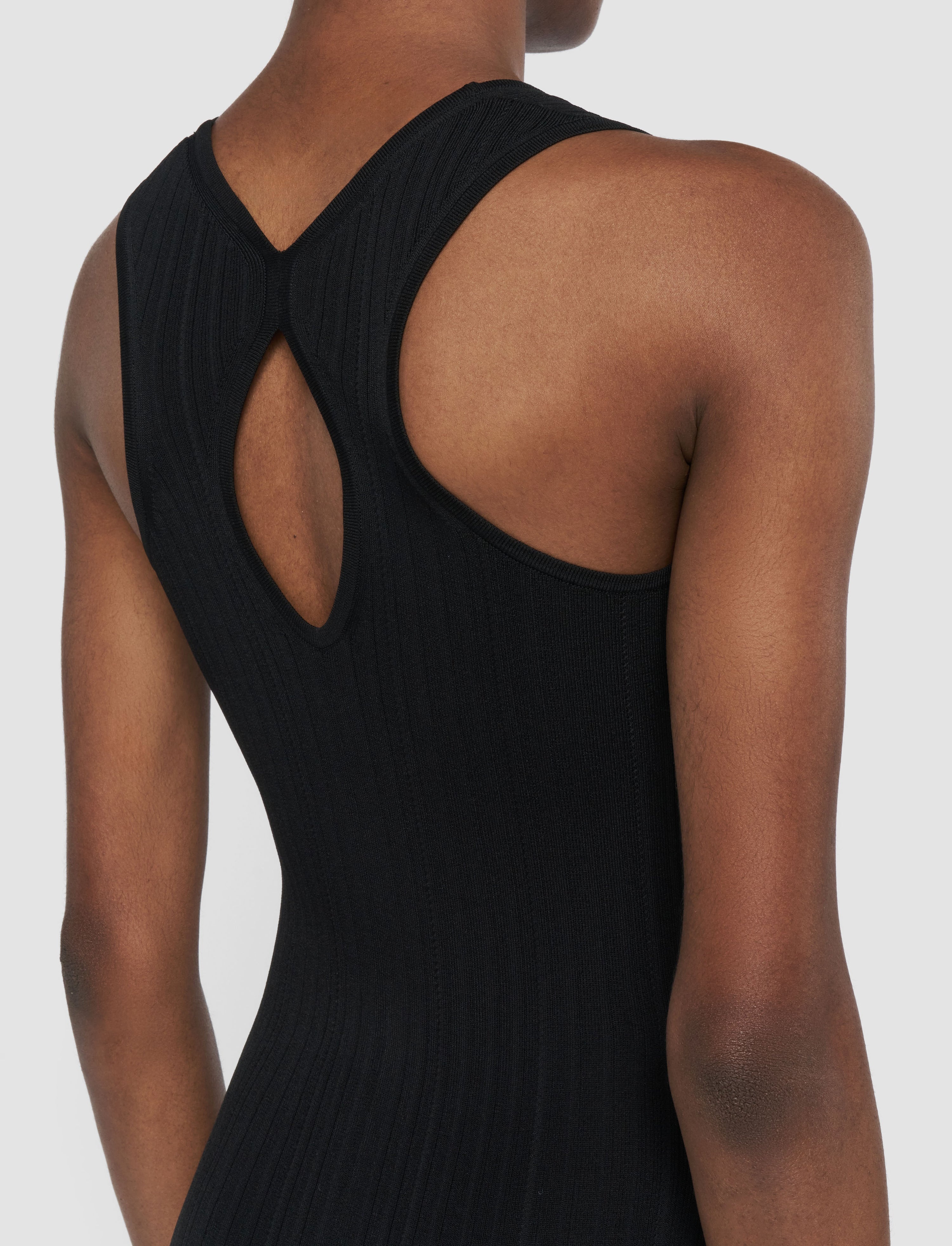 Viscose Rib Knit Dress - 4