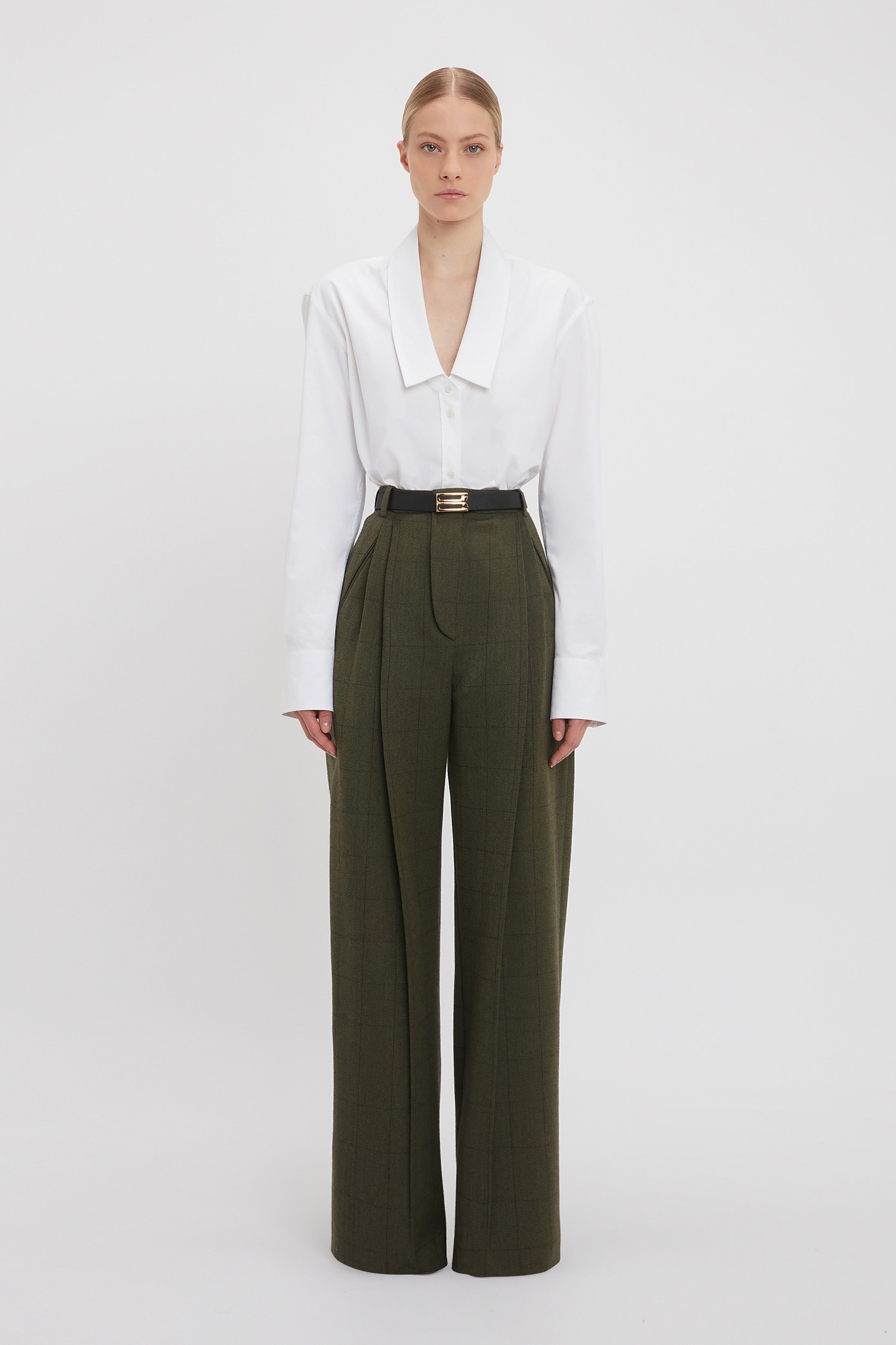 Exaggerated Collar Shirt In White - 3