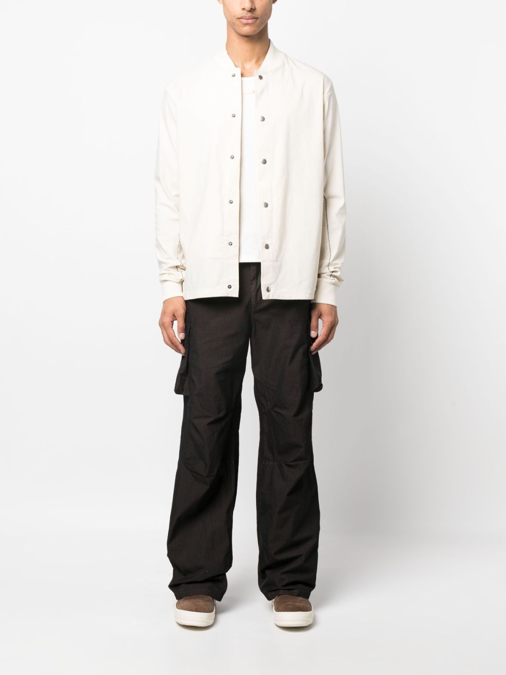 decorative-stitching bomber jacket - 2