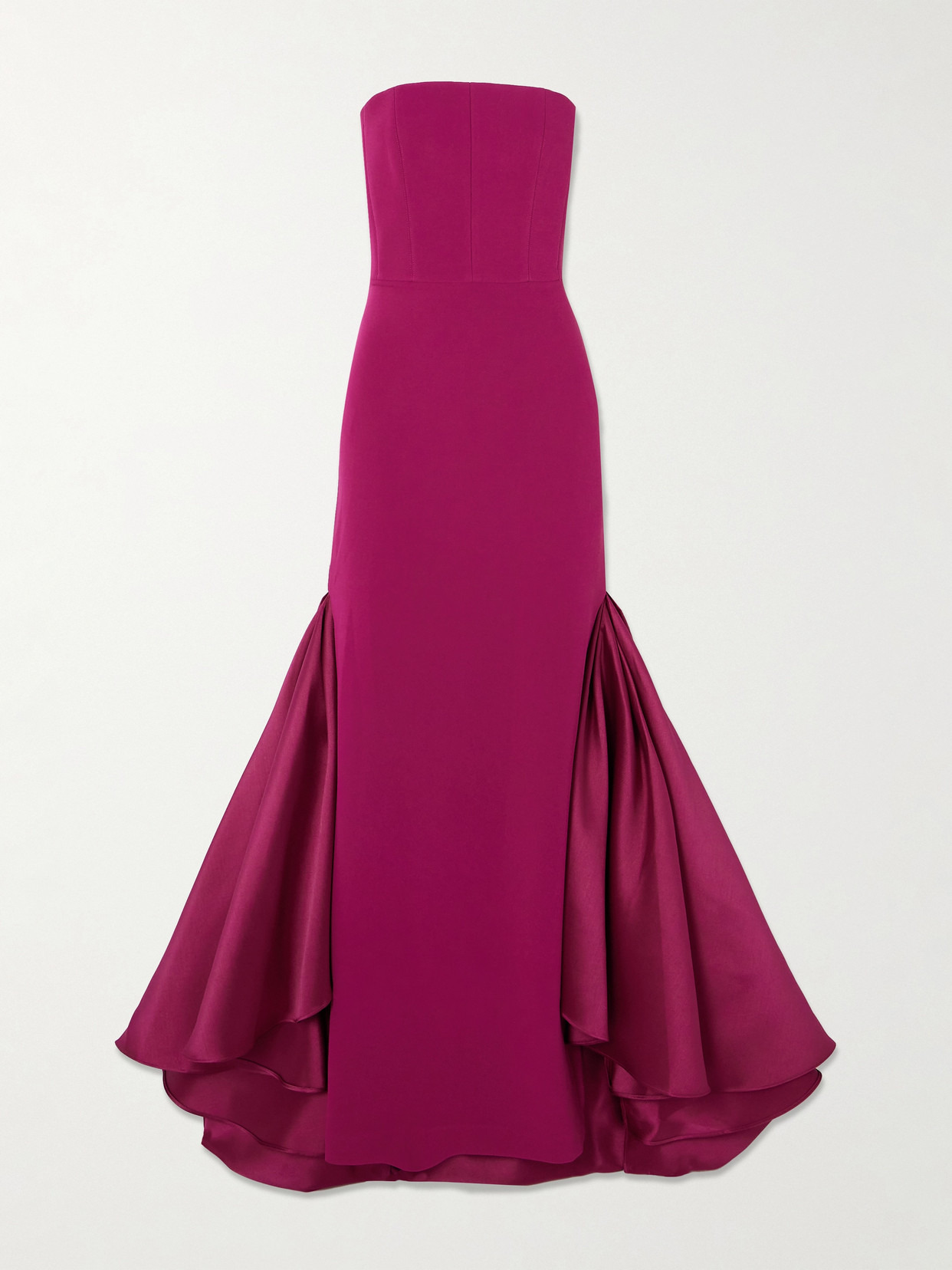 Jodi Strapless Crepe And Satin-twill Gown - 1