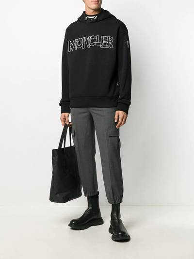 Moncler Grenoble logo-print long-sleeved hoodie outlook