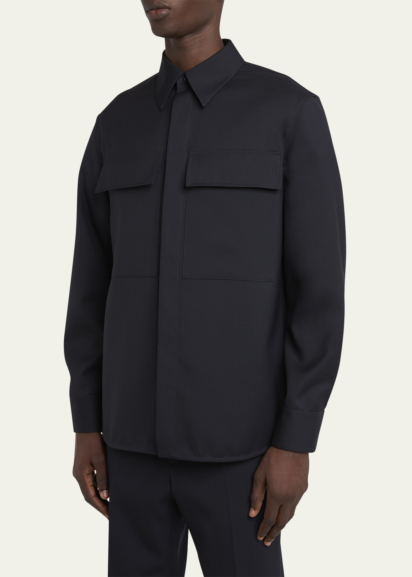 Men's Wool Two-Pocket Work Shirt - 4