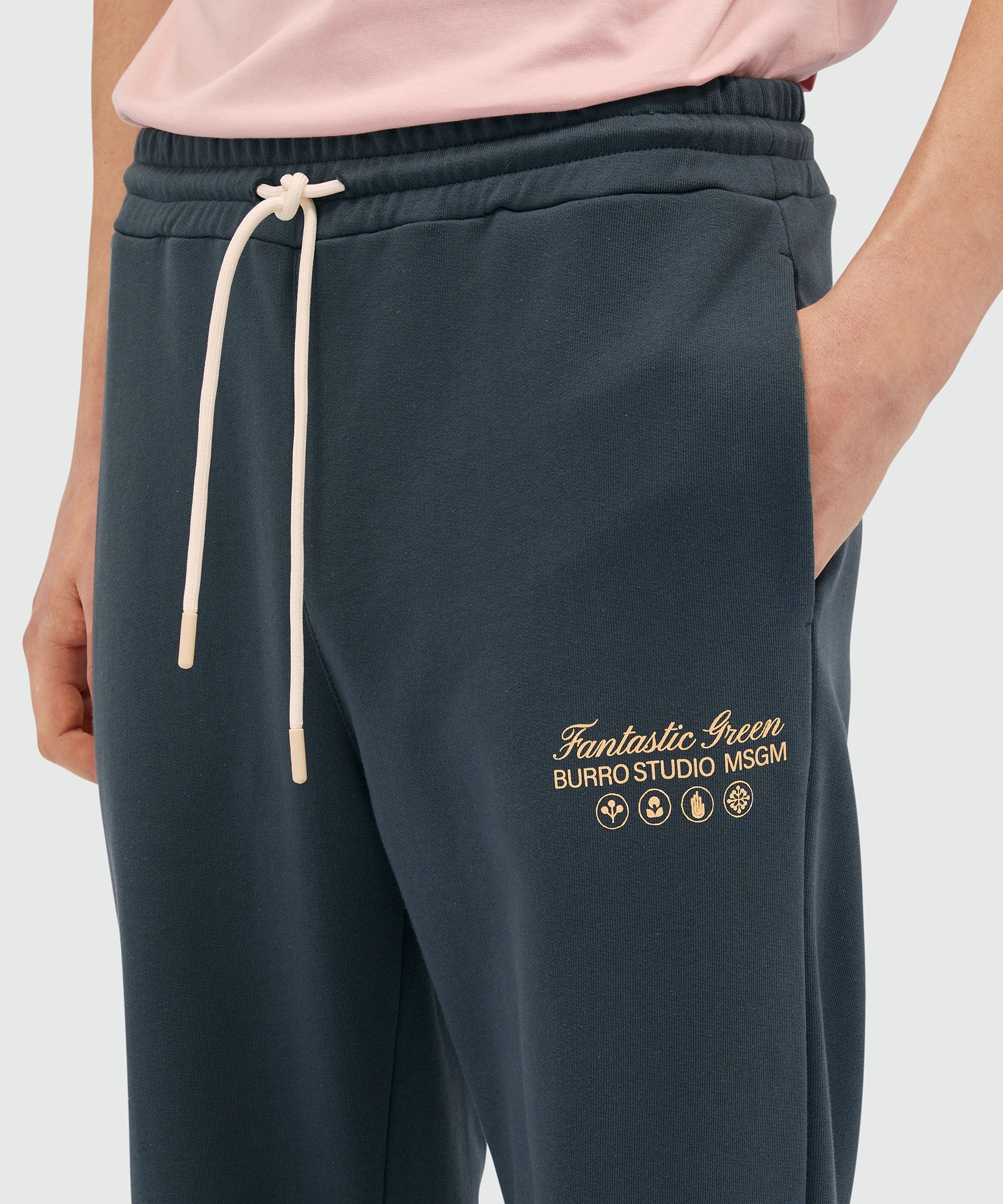 Organic cotton "Fantastic Green Burro Studio" pants - 5