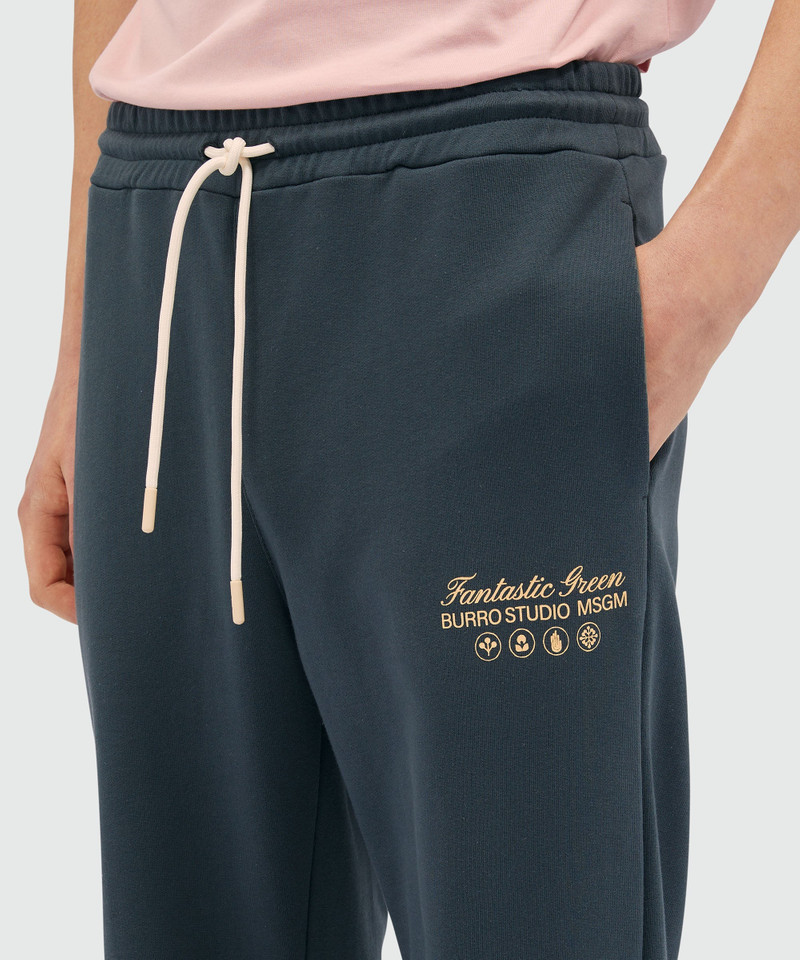 Organic cotton "Fantastic Green Burro Studio" pants 5