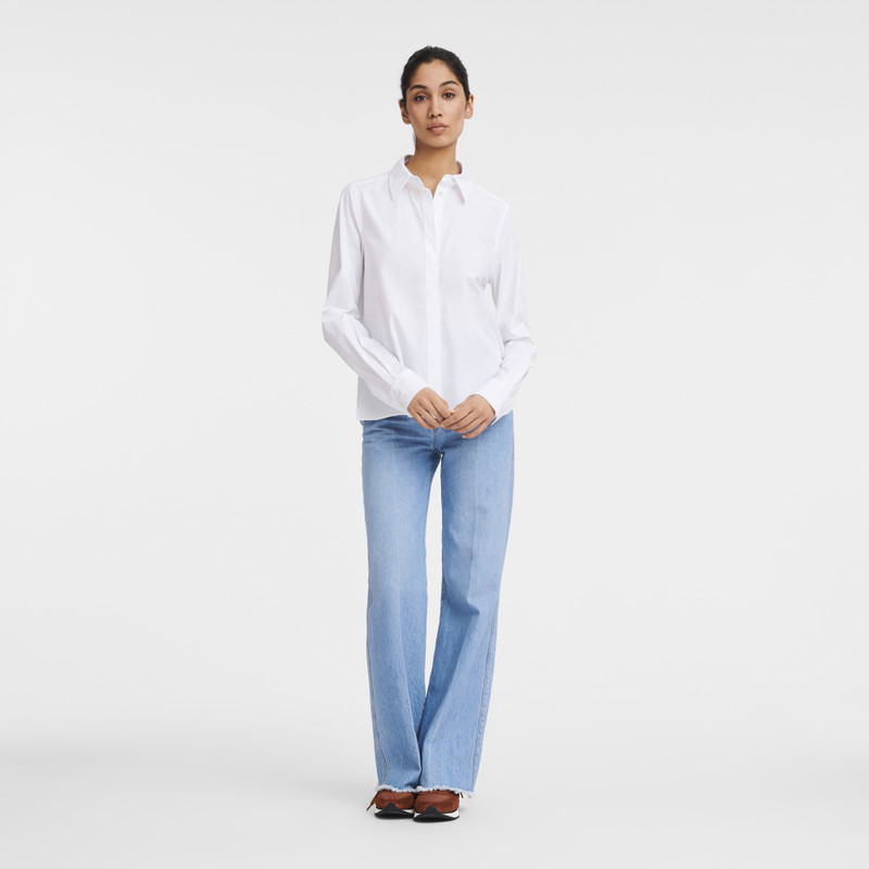 Longchamp Shirt White - Popelin outlook