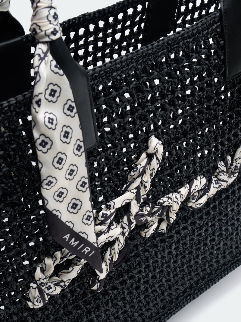 OPEN WEAVE RAFFIA TOTE BAG 3