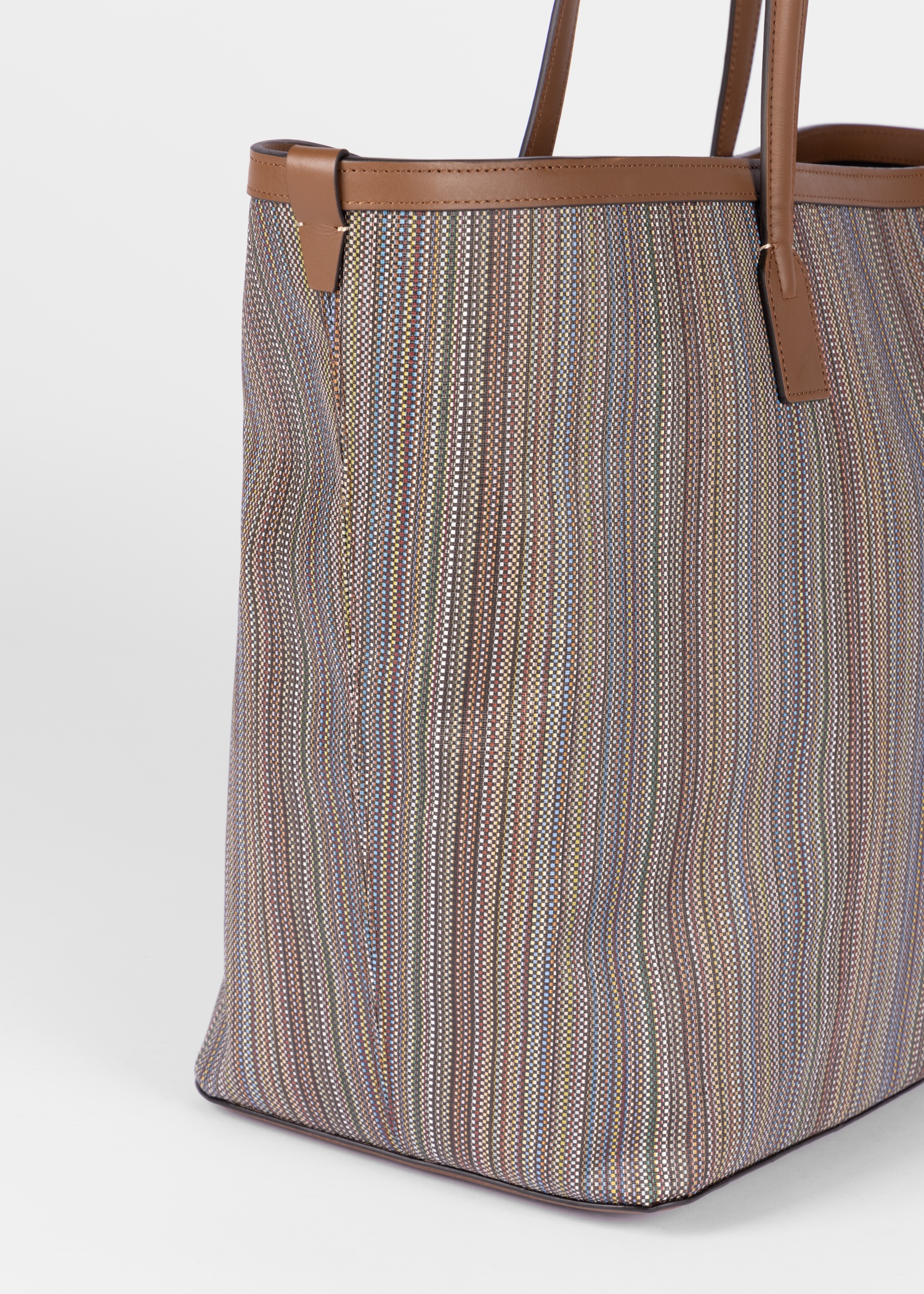'Signature Stripe' Coated Canvas Tote Bag - 4
