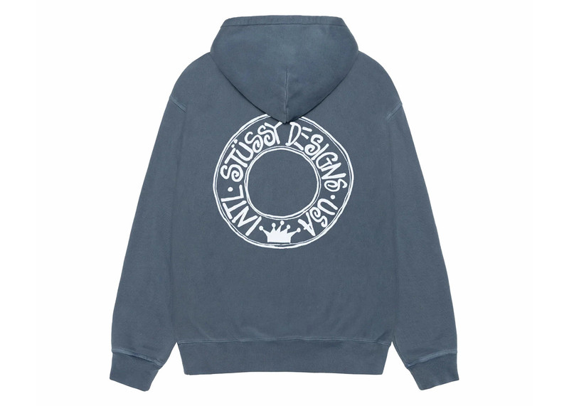 Stüssy Stussy Buana Pigment Dyed Zip Hoodie Navy outlook