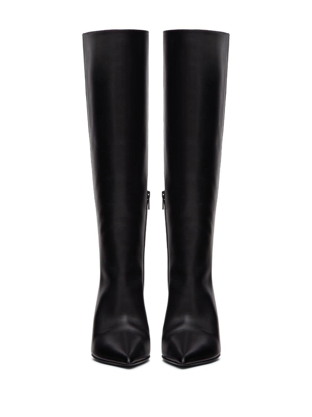 Rockstud leather knee-high boots - 4