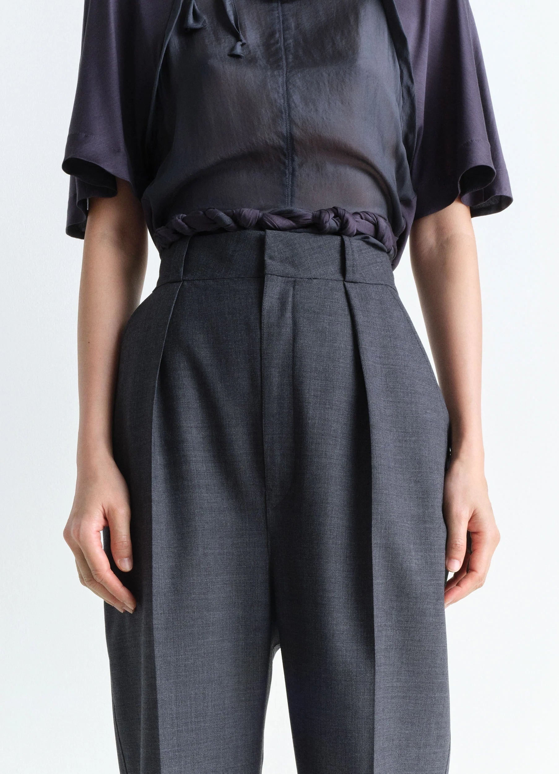 DROPPED CROTCH SOFT PANTS - 4