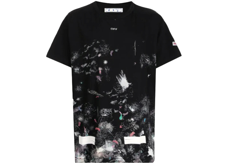 OFF-WHITE Galaxy Brushed T-shirt Black 1