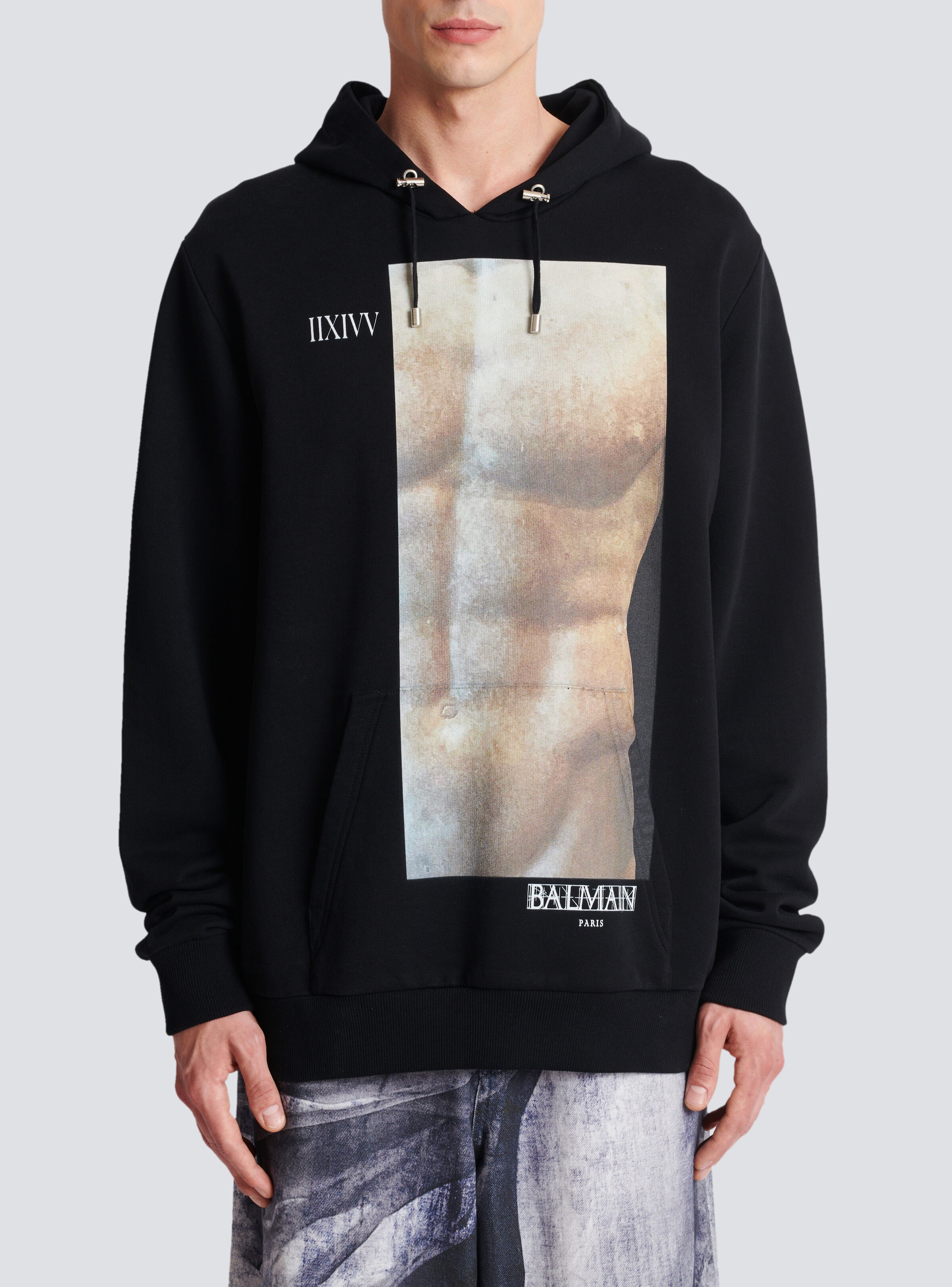 Statue print hoodie - 5