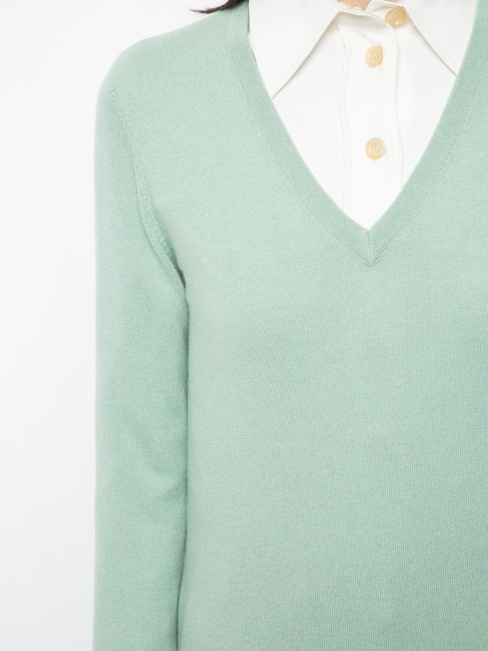 v-neck cashmere jumper - 5