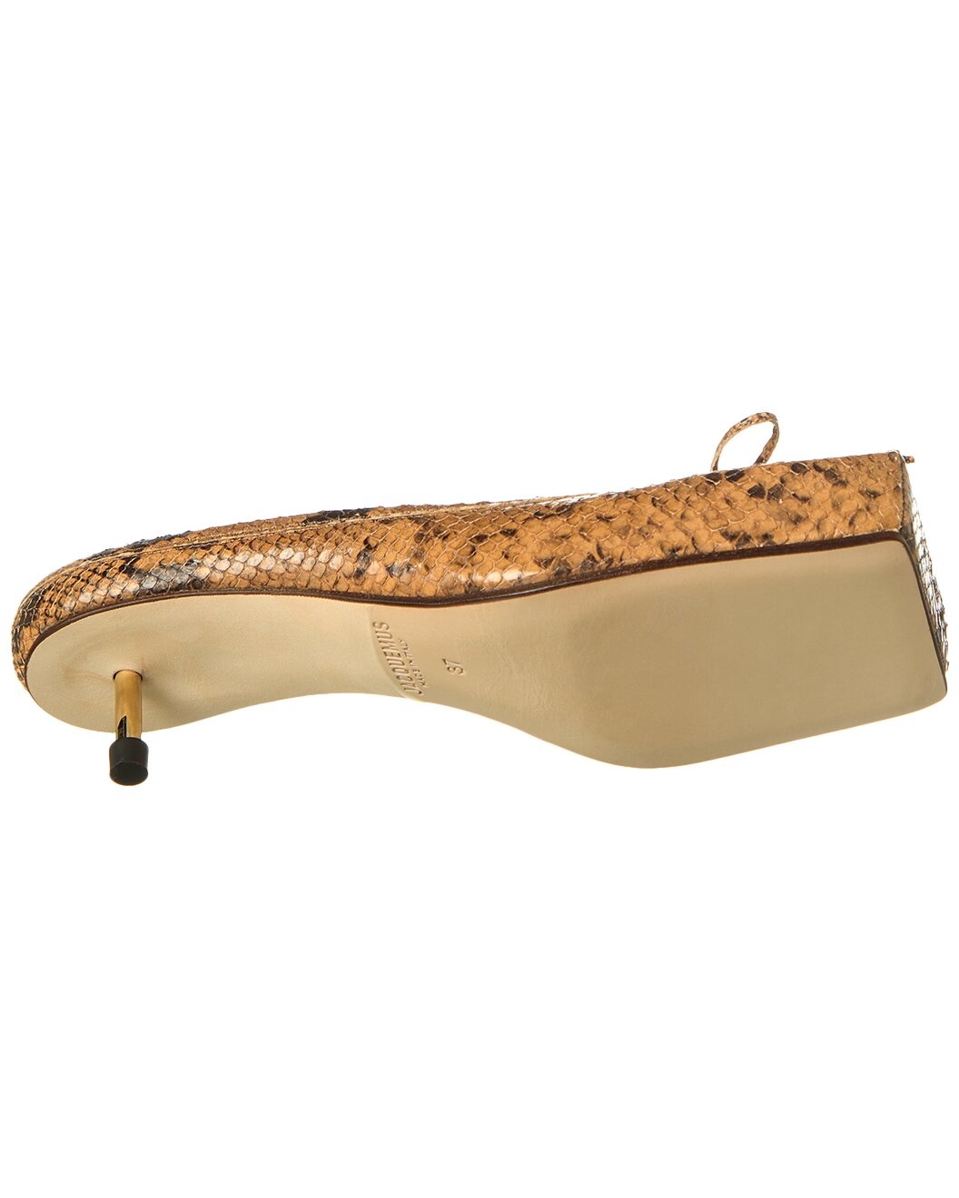 Jacquemus Snake-Embossed Leather Mule - 4