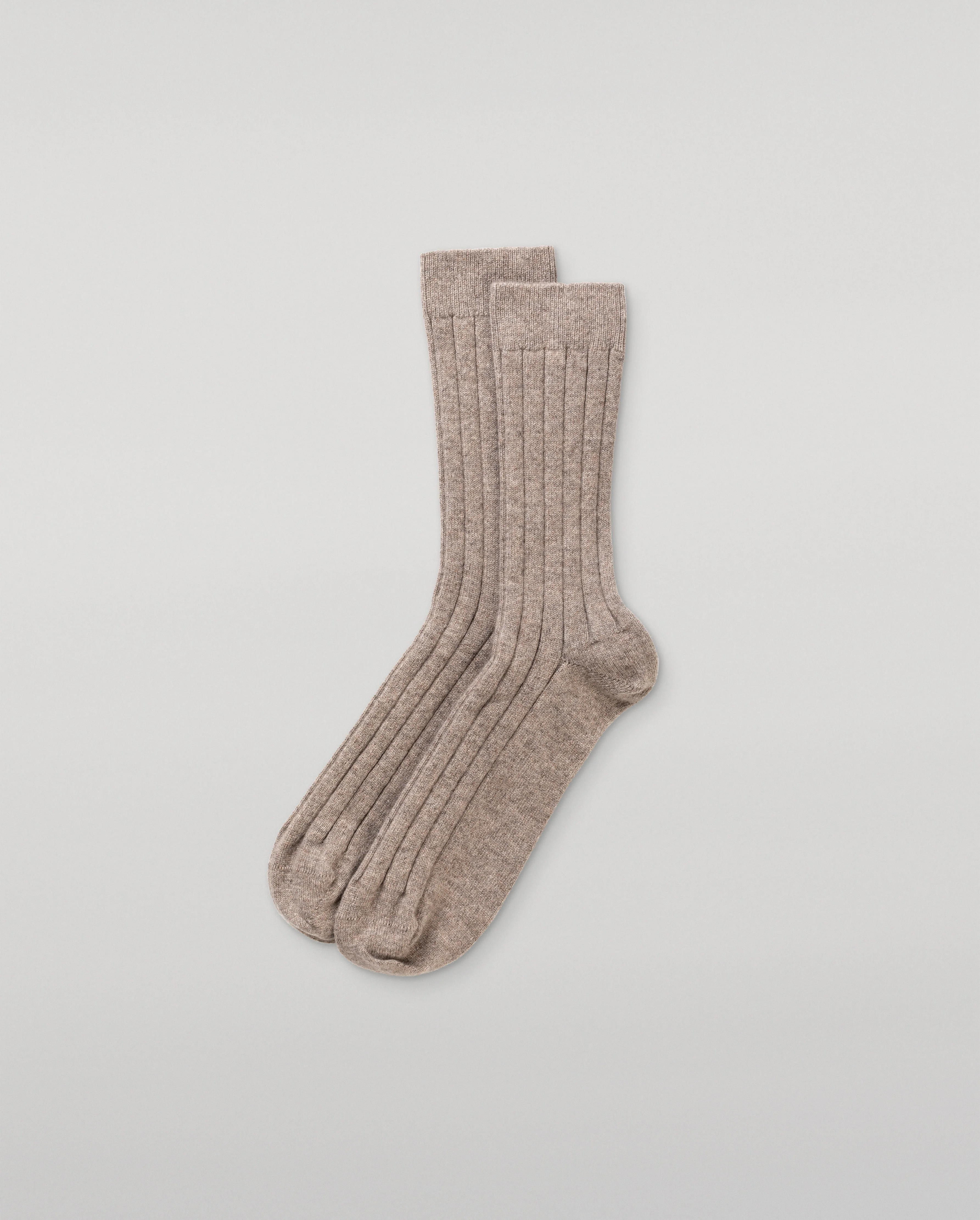 Fleming Men's Light Brown Cashmere Socks - 1