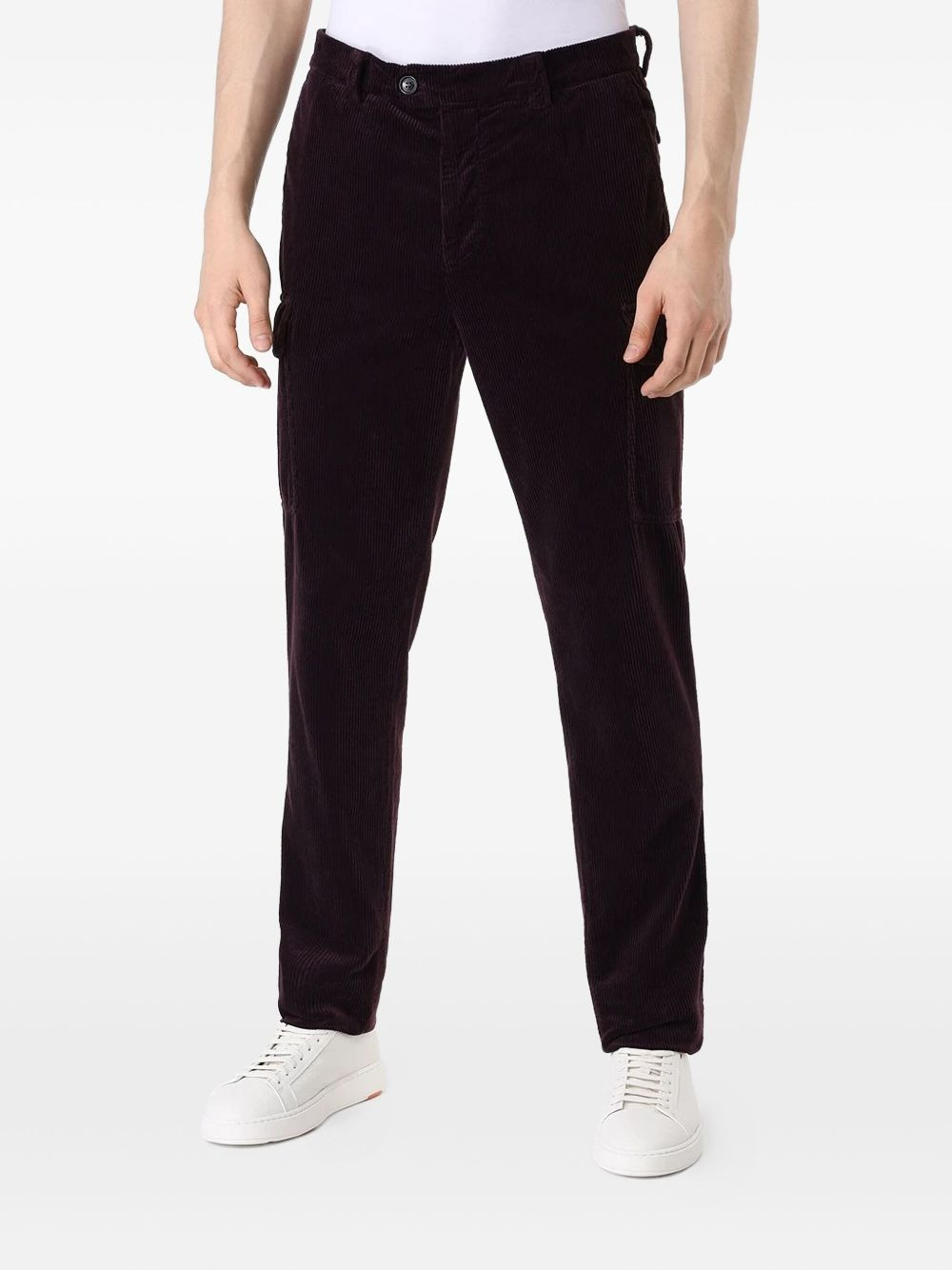 corduroy straight-leg trousers - 3