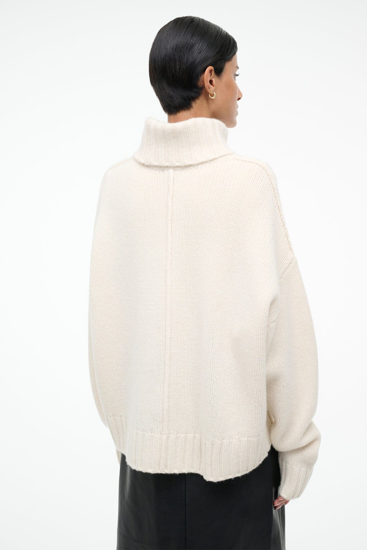 STAUD BETSY CASHMERE SWEATER IVORY - 6