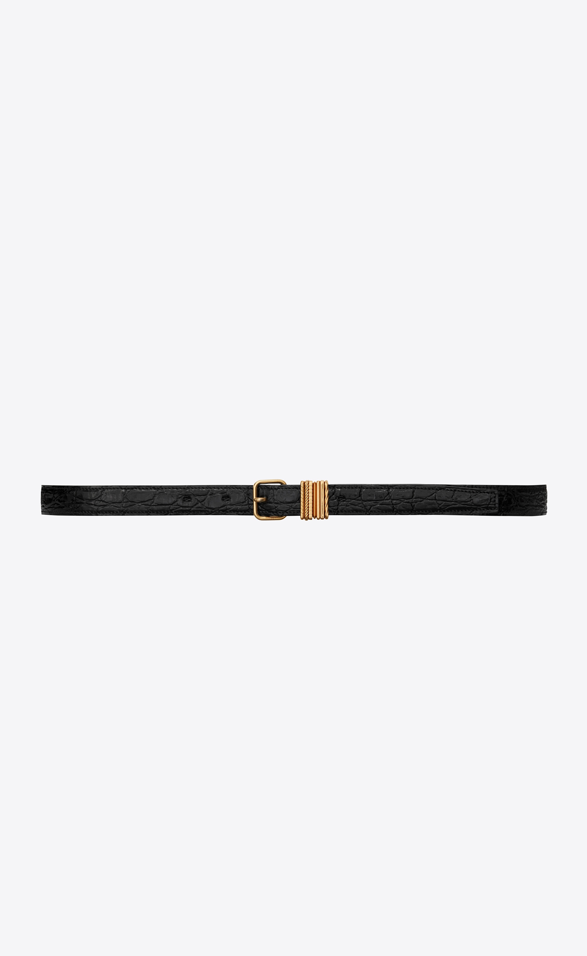 hublot loop belt in crocodile-embossed leather - 1