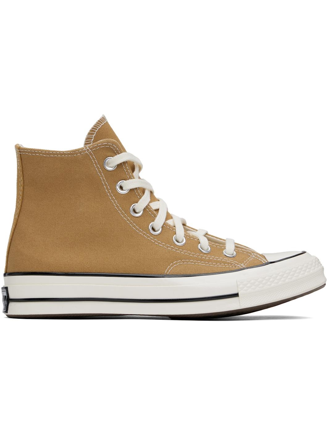 Tan Chuck 70 High Top Sneakers - 1