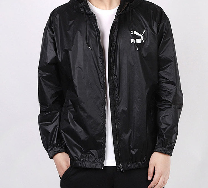 PUMA PUMA Woven Windproof Hooded Jacket Black 599904-01 outlook
