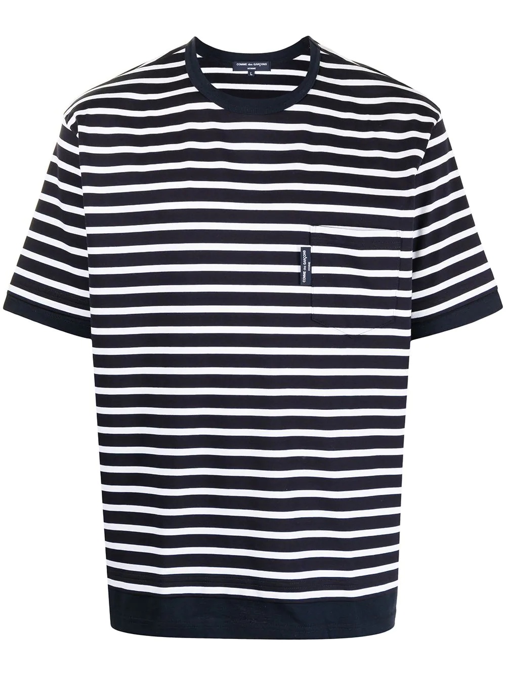 stripe-print T-shirt - 1