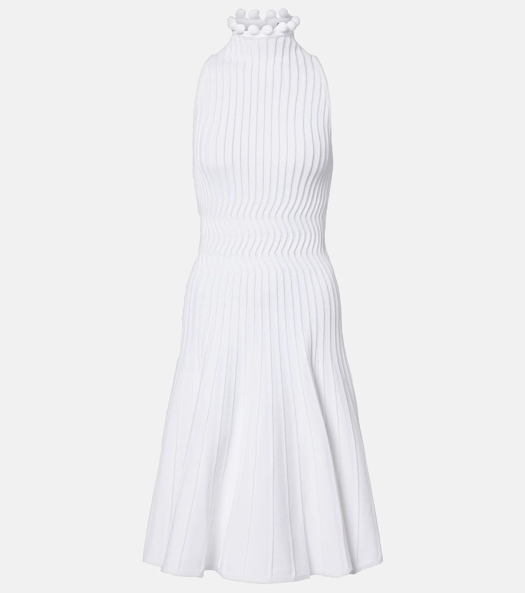 Ribbed-knit turtleneck midi dress - 1