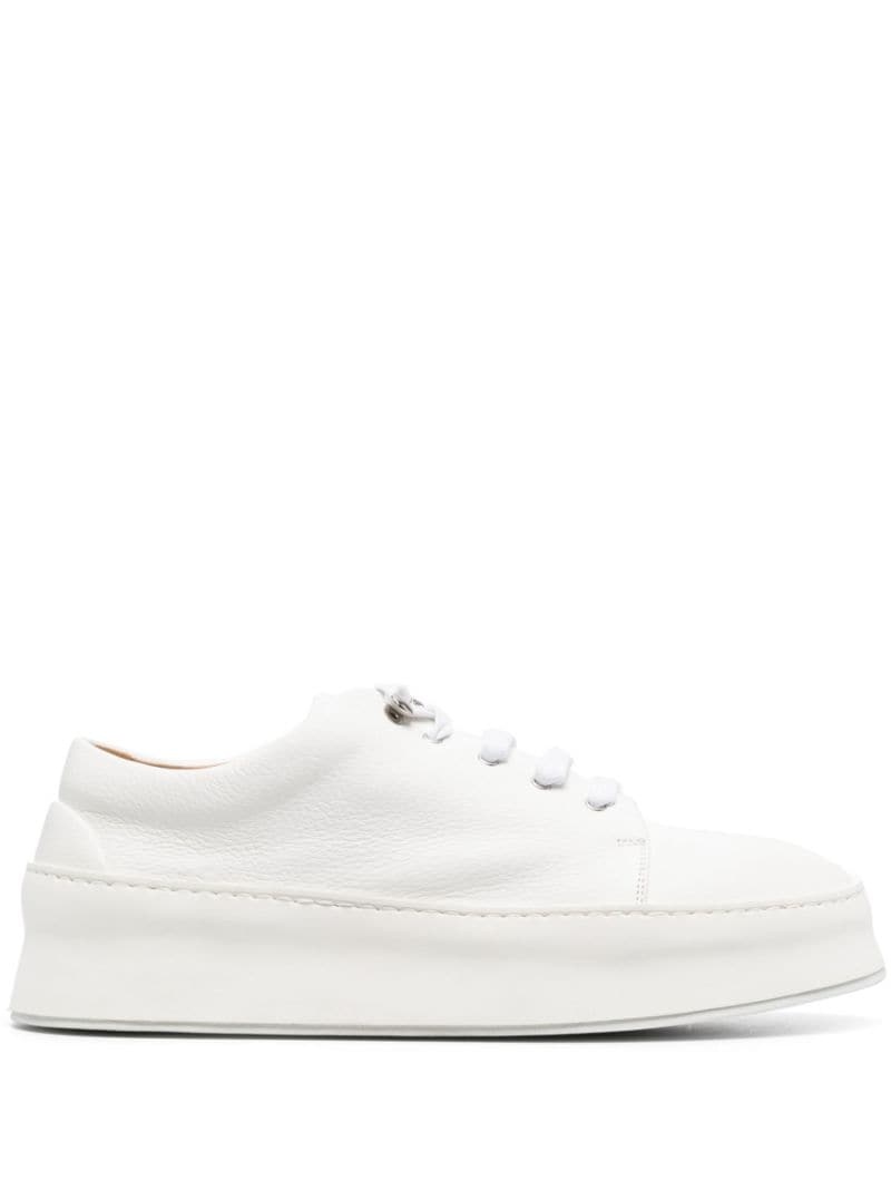 panelled lace-up low-top sneakers - 1