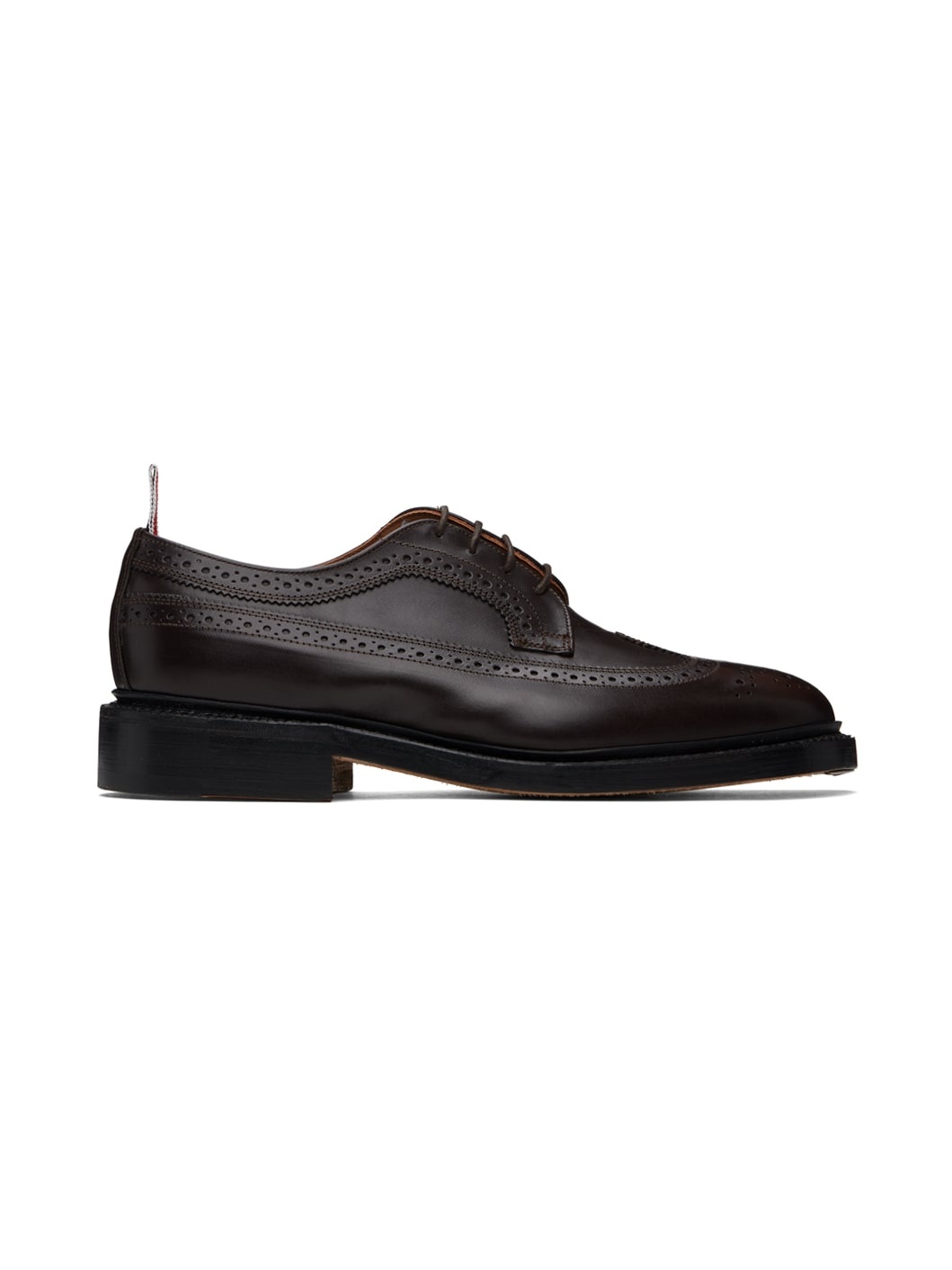 Brown Classic Longwing Calf Leather Derbys - 1
