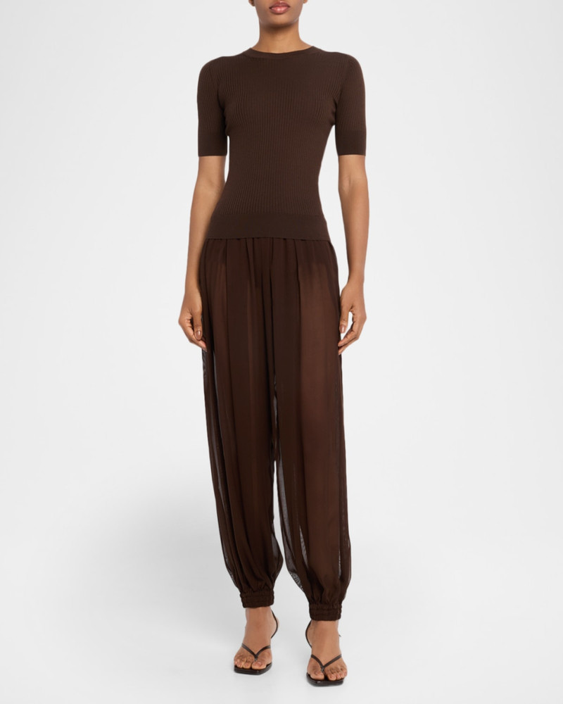MICHAEL KORS Superfine Merino Short-Sleeved Knit Top outlook