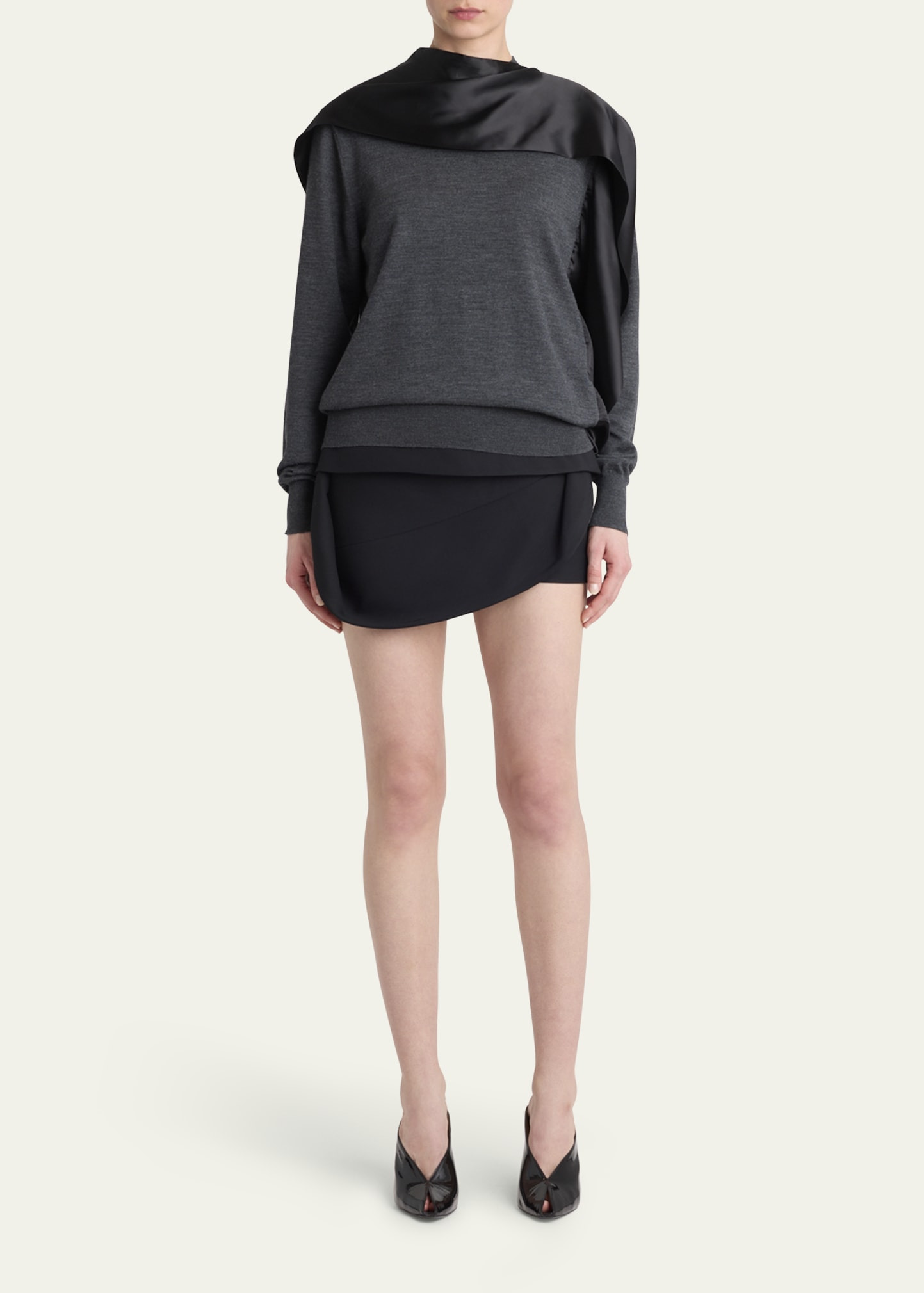 Wool Faille Micro Skirt - 2