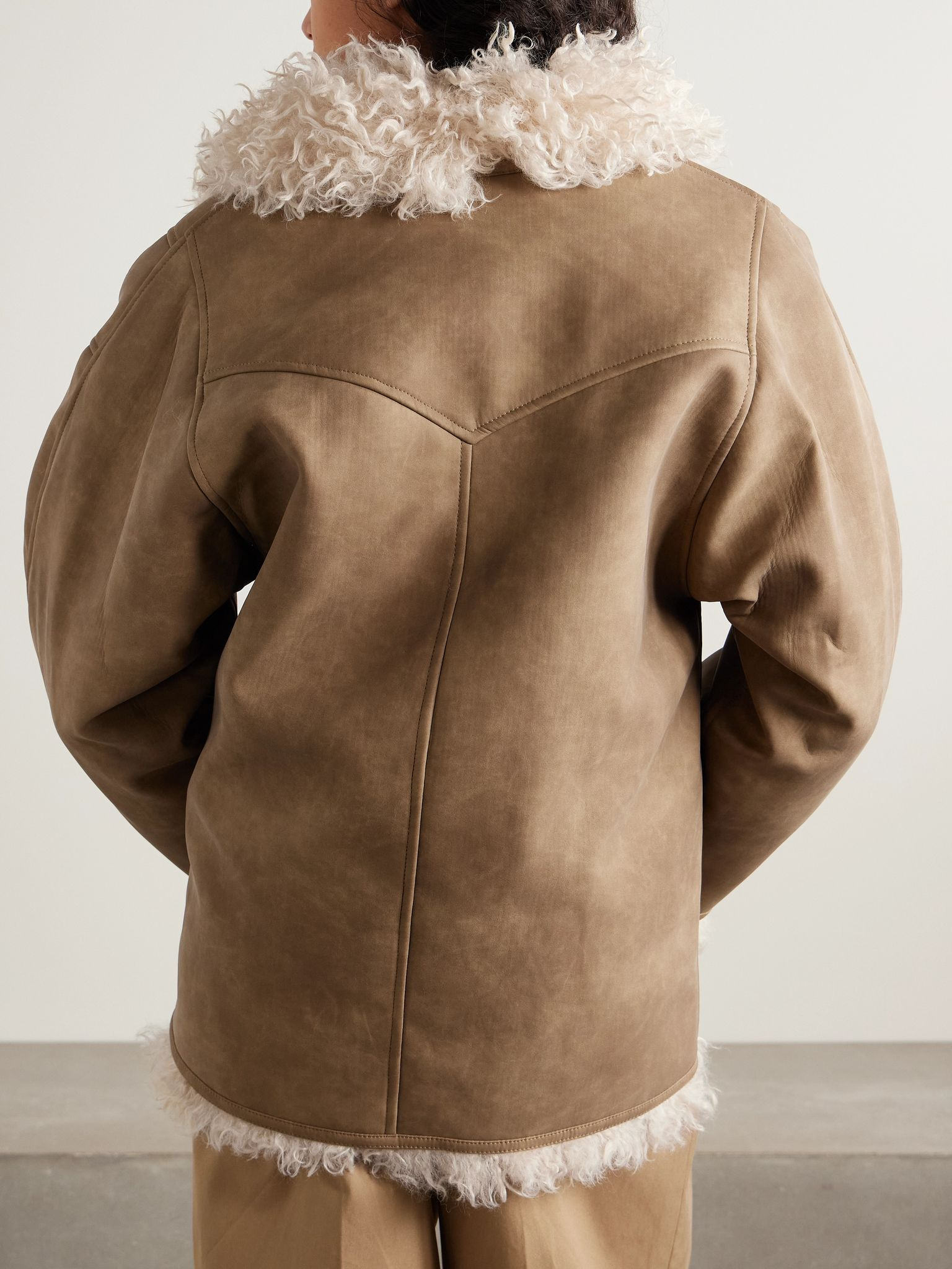 Clea fleece coat Taupe - 4
