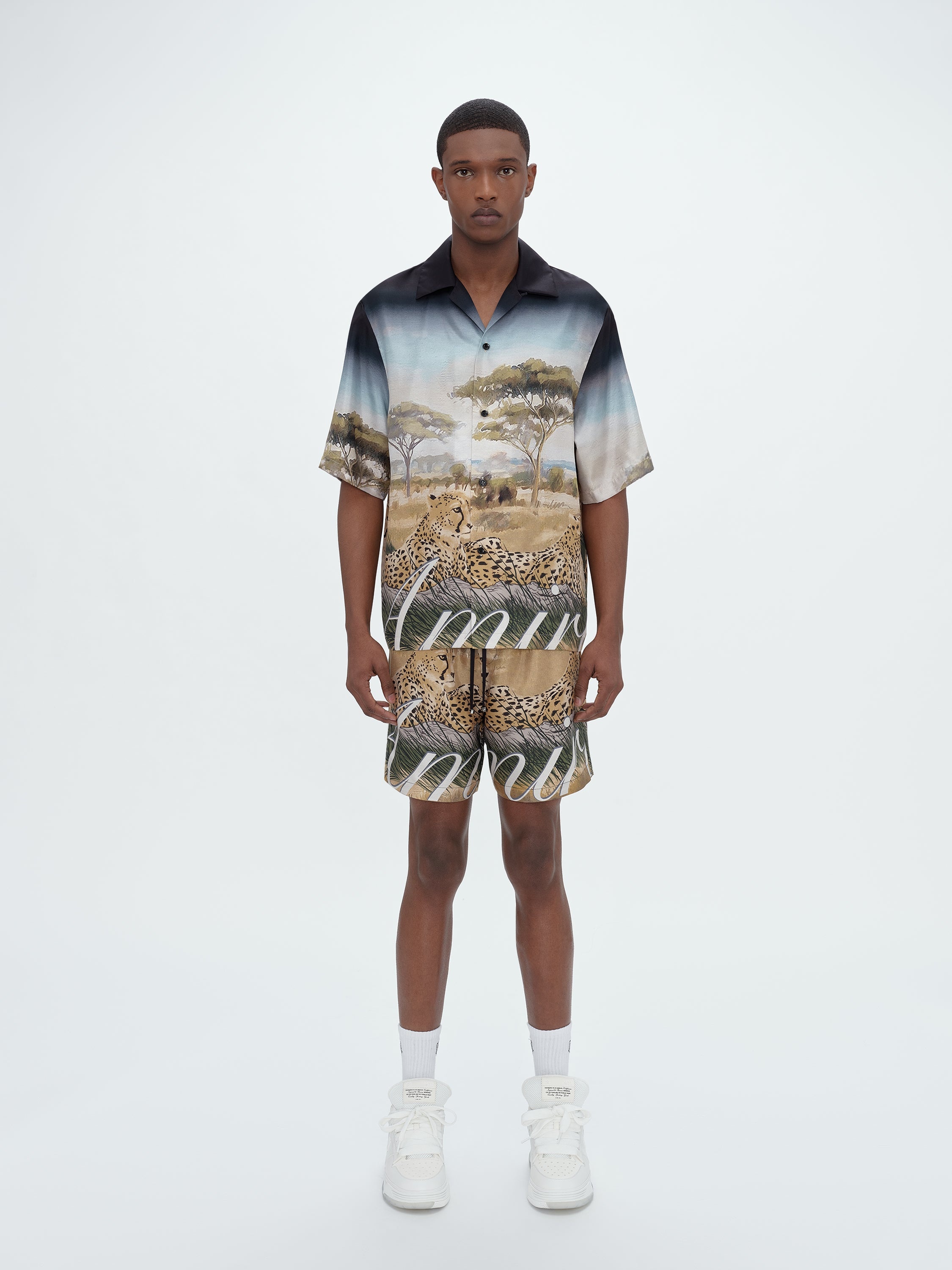 AMIRI, Cheetah Print Drawstring Shorts, Men