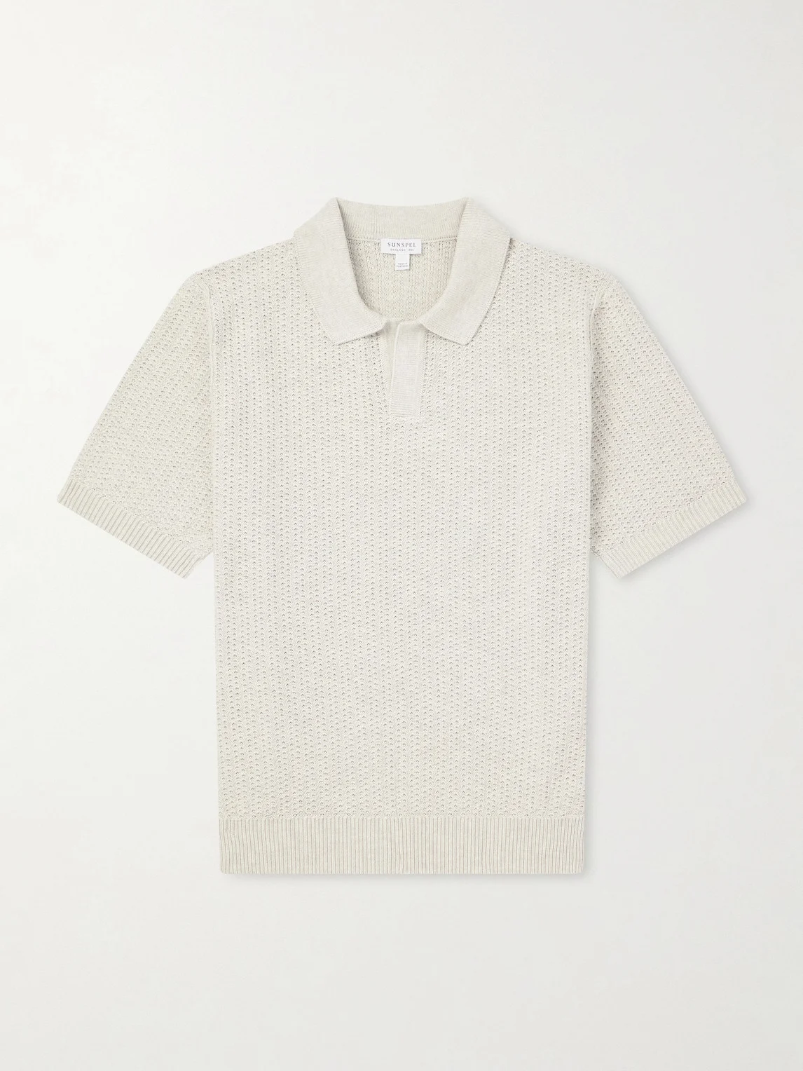 Vintage Cotton-Mesh Polo Shirt - 1