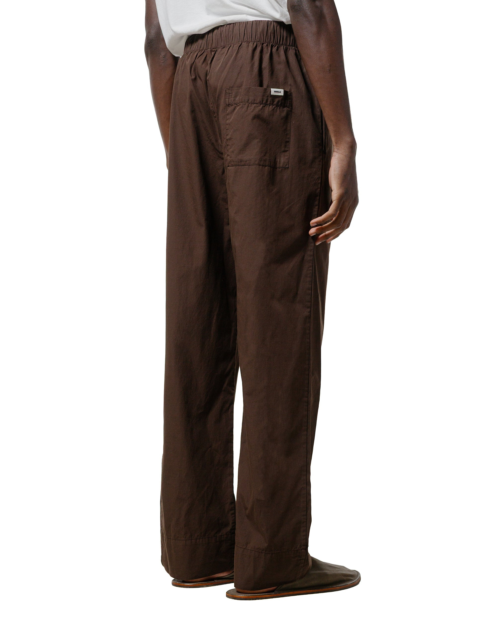 Tekla Poplin Pyjama Pants Coffee - 3