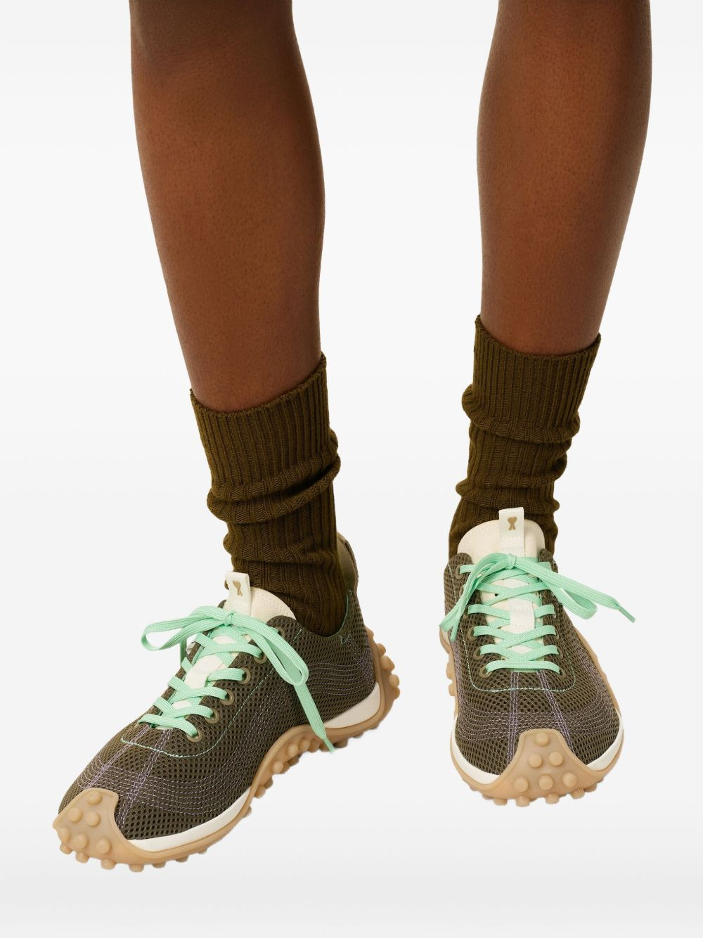 mesh-panelled sneakers - 4