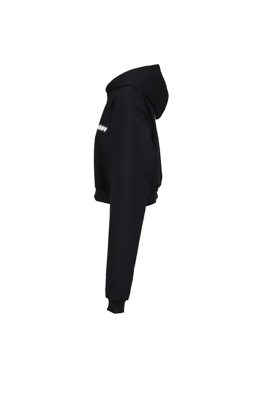 COMMUNITY CROPPED ZIPPED HOODIE(Exclusive) / BLK - 3