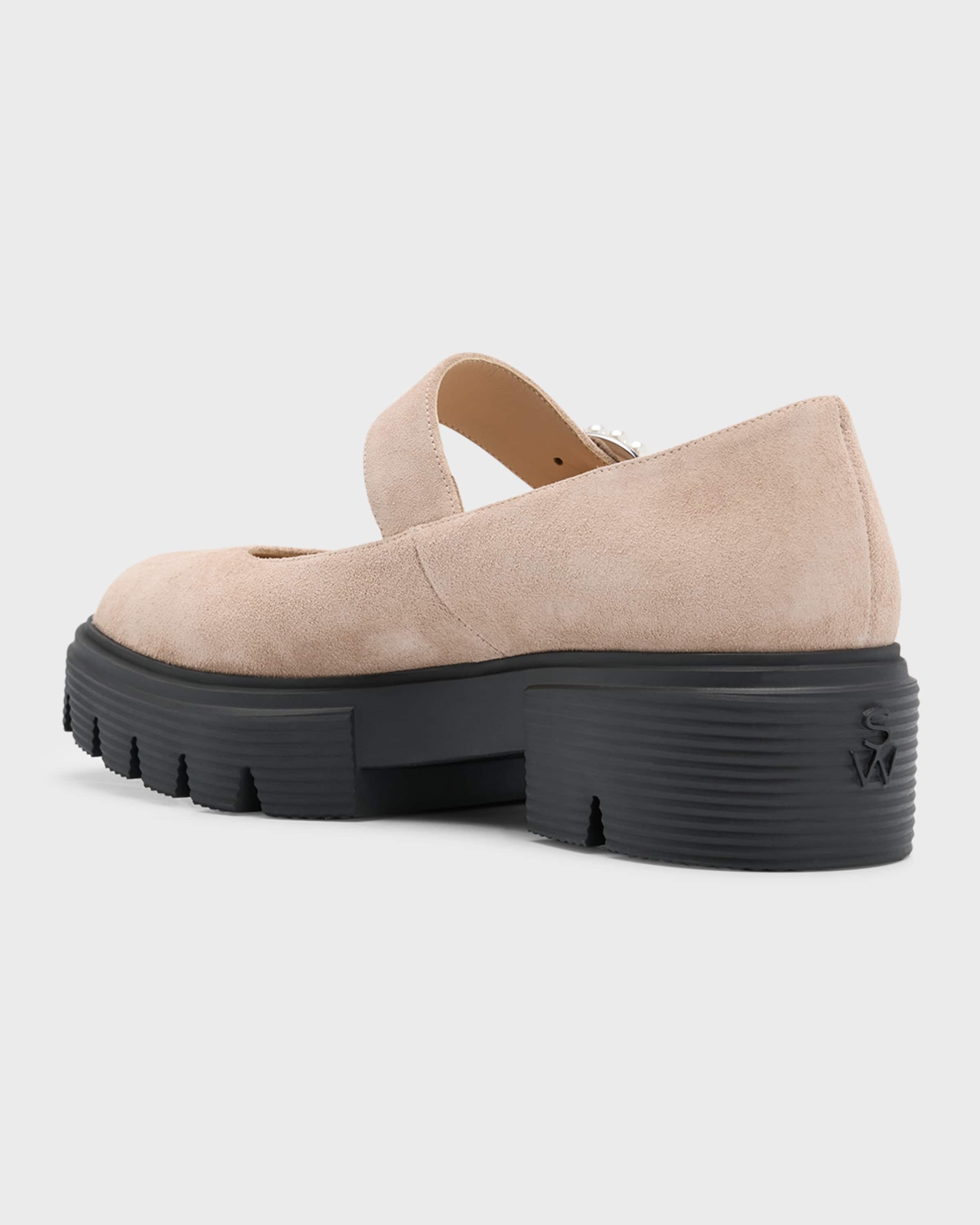 Nolita Suede Pearly Mary Jane Loafers - 4